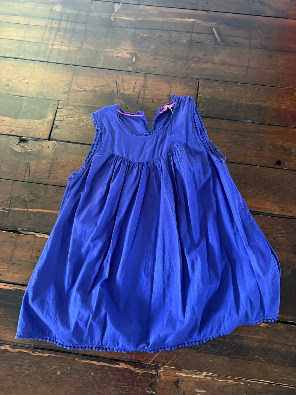 Women’s Cobalt Blue Sleeveless Peasant Top